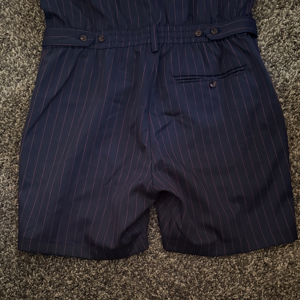 Men's Navy Striped Shirt - Picture 5 of 6